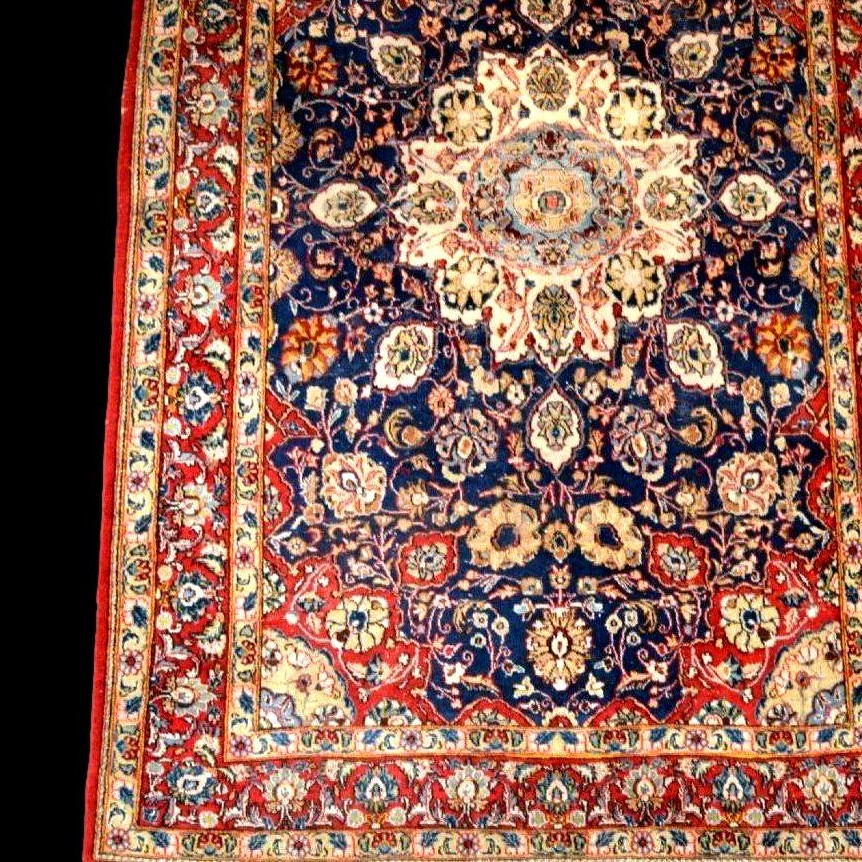 Tapis Tabriz, 140 x 210 cm, dynastie Kadjar, noué main en laine kork  en Iran au début du XXème-photo-5