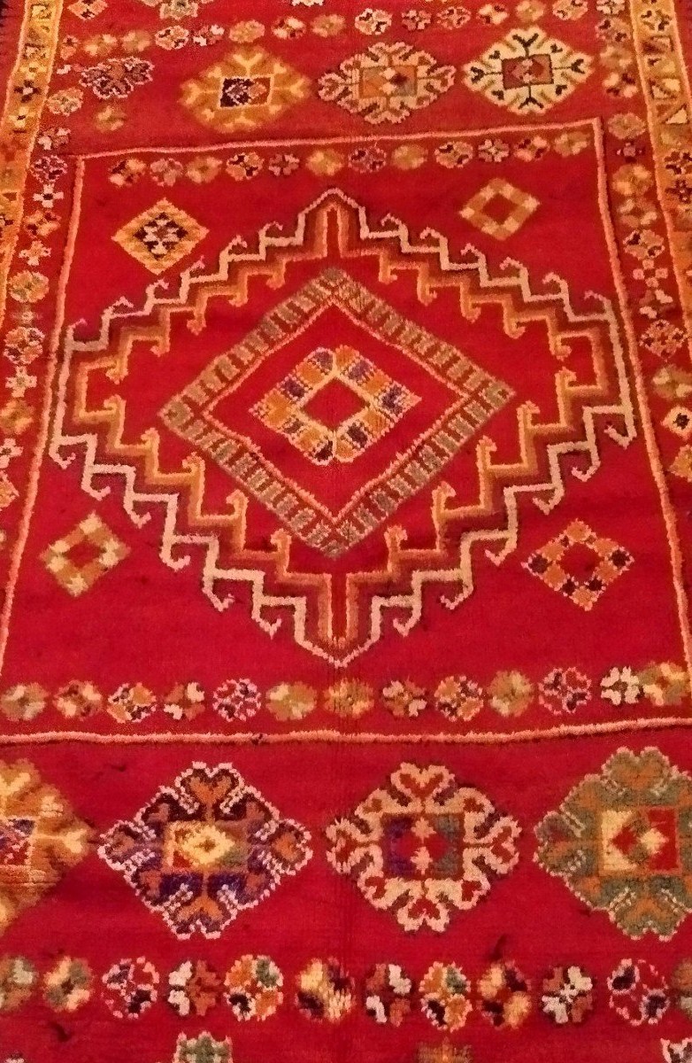 Oulad Bousbaa Rug From Chennana, 148 X 393 Cm, Hand-knotted Wool On Wool, Morocco Before 1950-photo-7