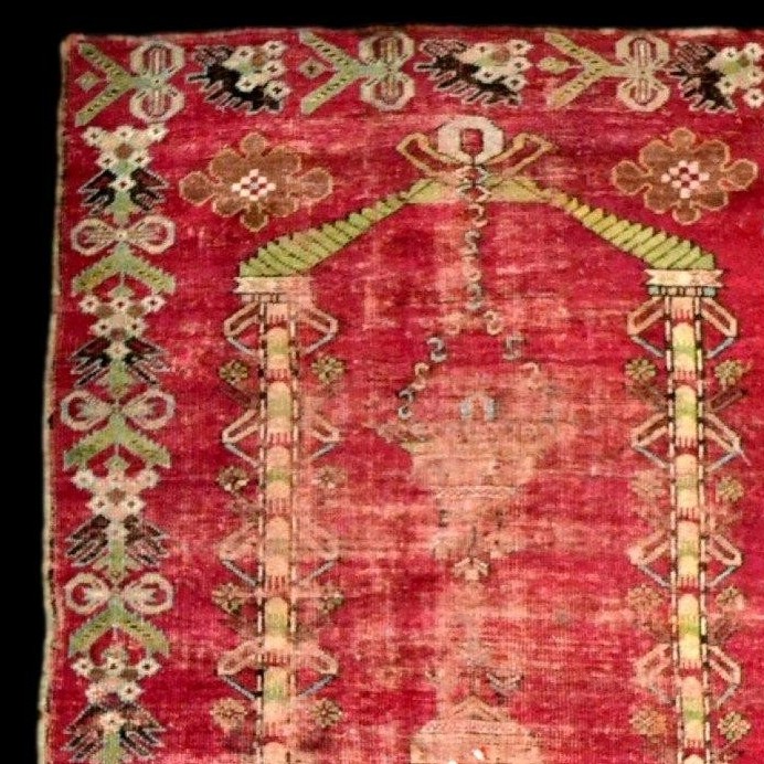 Tapis Kirsehir-Medjidi, 102 x 158 cm, Art Ottoman, laine sur laine nouées main, milieu XIXème-photo-4