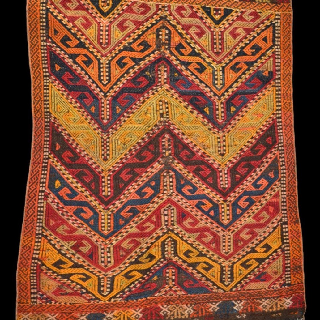 Fantaisie Berbère, tapis, 100 x 205 cm , années 50, tapis-tableau, laine nouée main au Maroc-photo-7