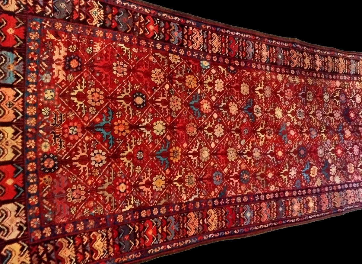 Gallery Rug, Caucasus, 135 X 338 Cm, Hand-knotted Wool, Dated 1891, Signed, -photo-2