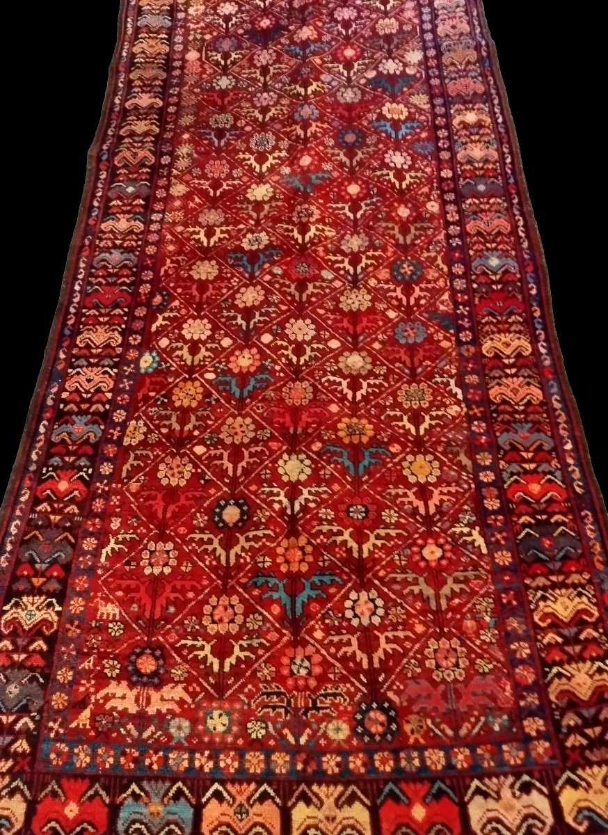 Gallery Rug, Caucasus, 135 X 338 Cm, Hand-knotted Wool, Dated 1891, Signed, -photo-3