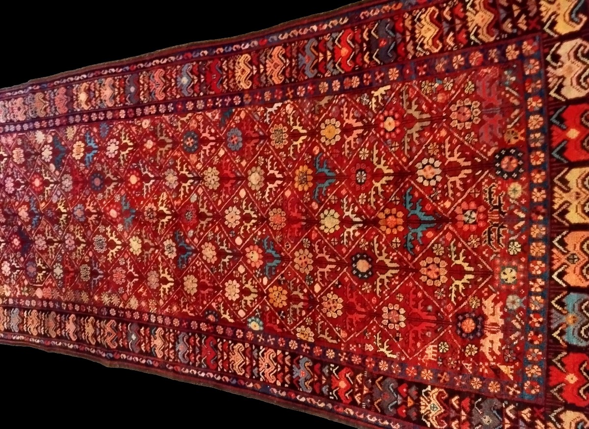 Gallery Rug, Caucasus, 135 X 338 Cm, Hand-knotted Wool, Dated 1891, Signed, -photo-4