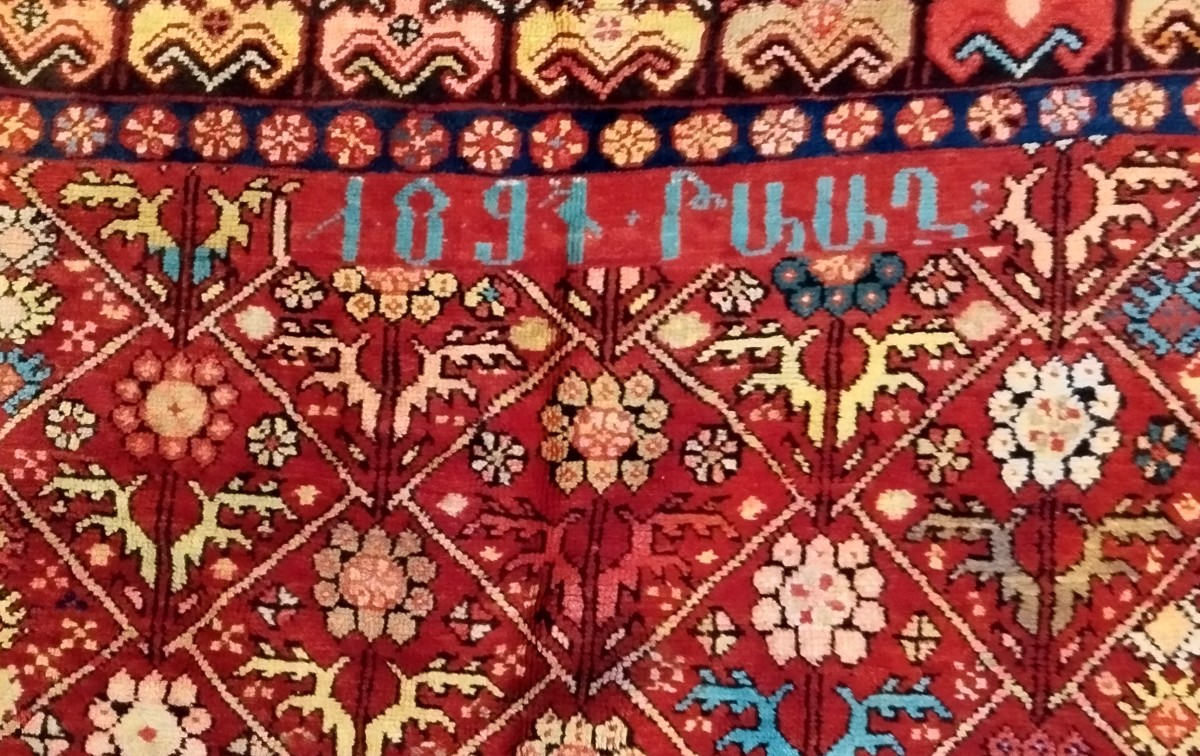 Gallery Rug, Caucasus, 135 X 338 Cm, Hand-knotted Wool, Dated 1891, Signed, -photo-1