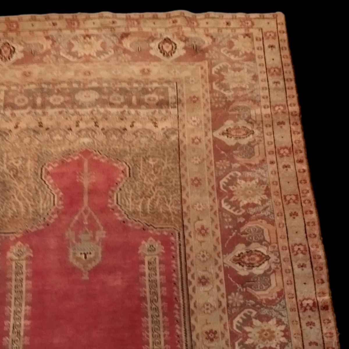 Kayseri Rug, 143 Cm X 207 Cm, Wool & Silk Hand Knotted In Türkiye, 1920-30 In Very Good Condition-photo-4