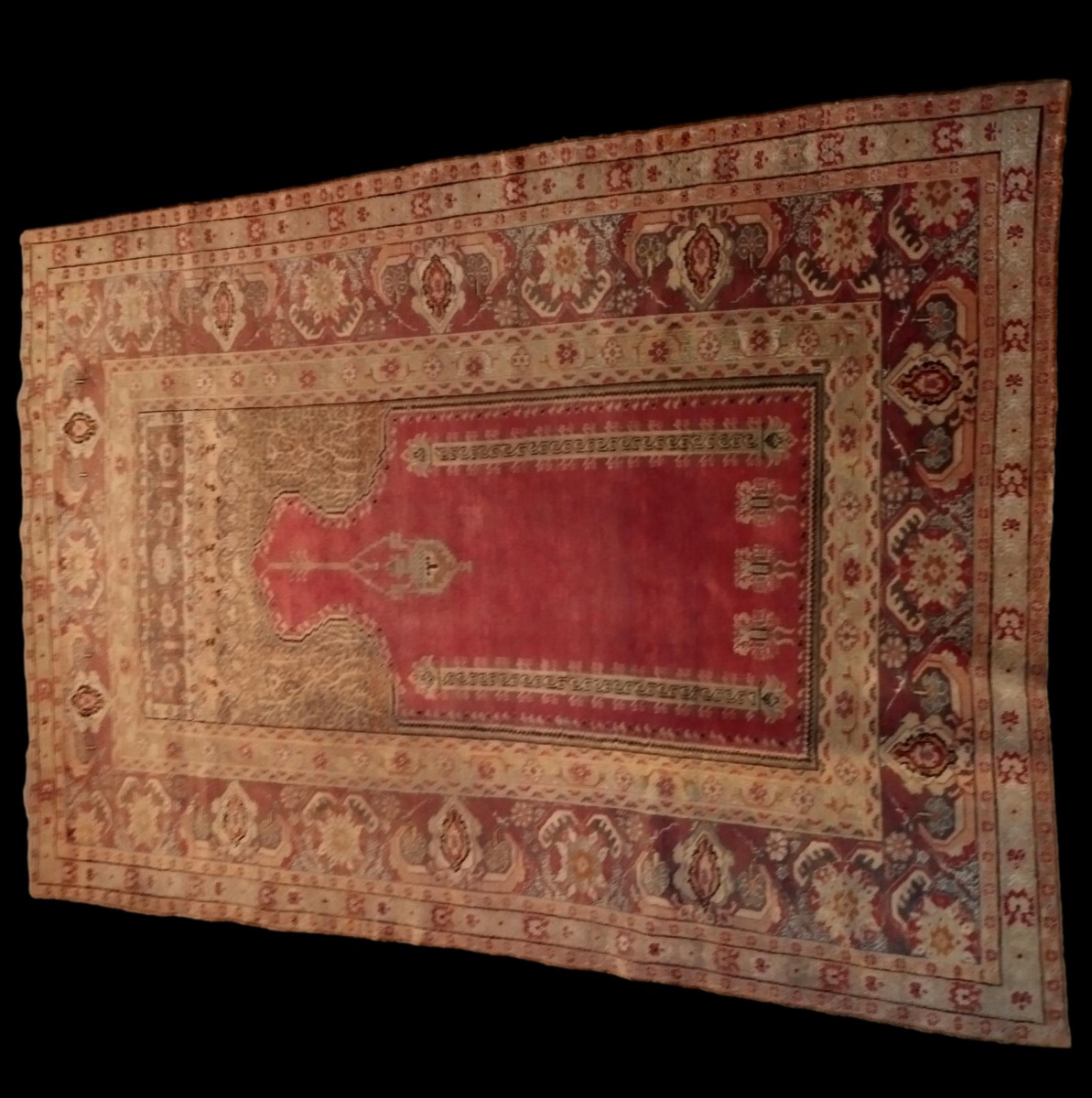 Kayseri Rug, 143 Cm X 207 Cm, Wool & Silk Hand Knotted In Türkiye, 1920-30 In Very Good Condition-photo-6