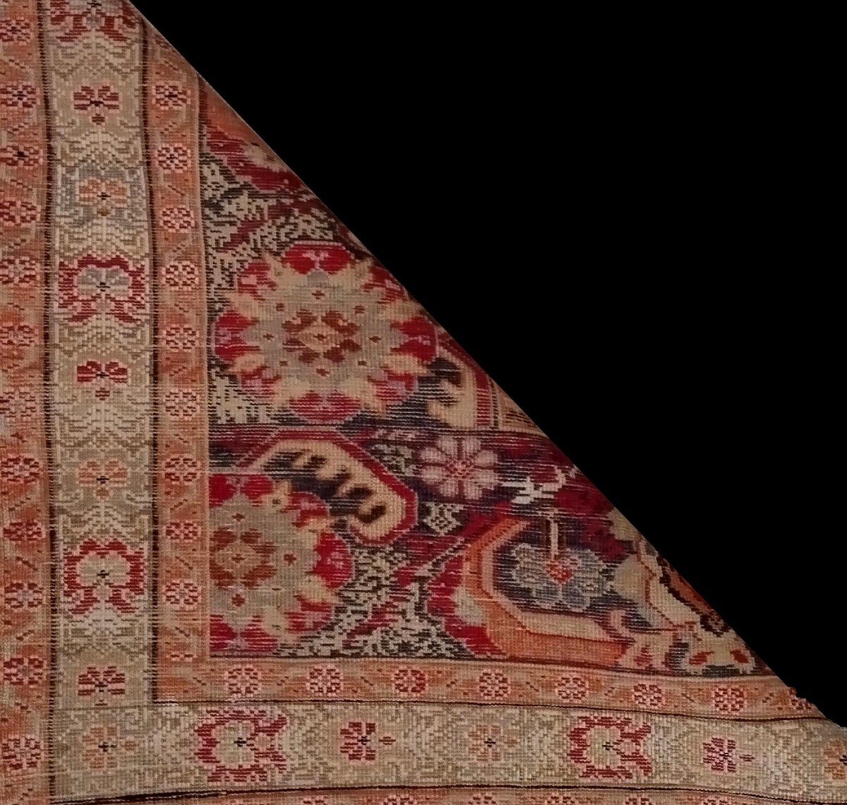 Kayseri Rug, 143 Cm X 207 Cm, Wool & Silk Hand Knotted In Türkiye, 1920-30 In Very Good Condition-photo-7