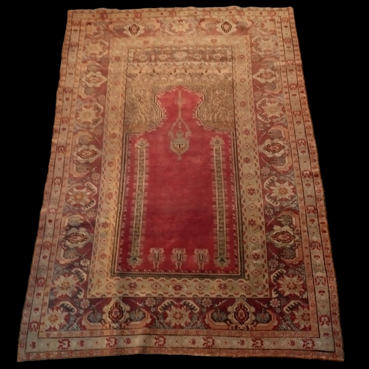 Kayseri Rug, 143 Cm X 207 Cm, Wool & Silk Hand Knotted In Türkiye, 1920-30 In Very Good Condition