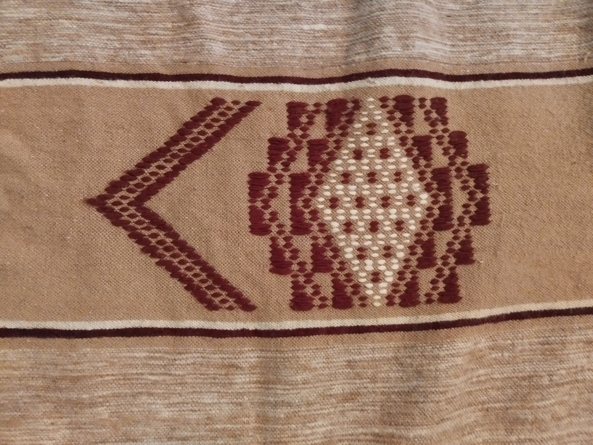 Berber Blanket, Virgin Wool, 156 X 228 Cm, Woven By Women, Tunisia, Perfect Condition-photo-4