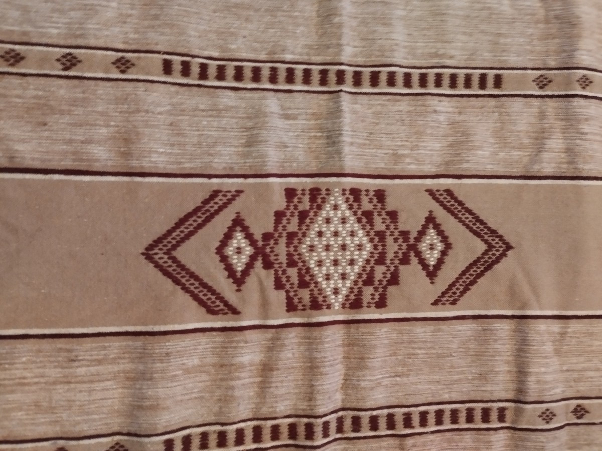 Berber Blanket, Virgin Wool, 156 X 228 Cm, Woven By Women, Tunisia, Perfect Condition-photo-1