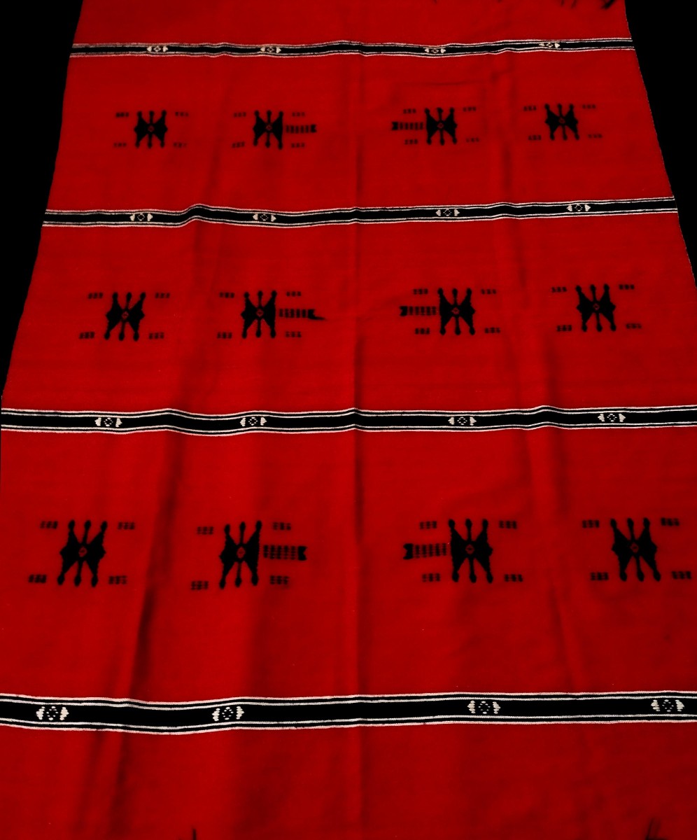 Berber Blanket, Virgin Wool, 156 X 228 Cm, Woven By Women, Tunisia, Perfect Condition-photo-5