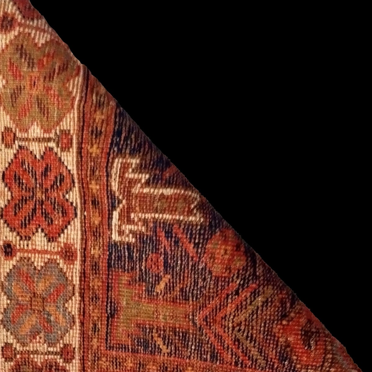 Antique Gashgaïs Rug, 134 X 177 Cm, Wool On Wool, Hand-knotted Circa 1900-1920 In Iran-photo-8