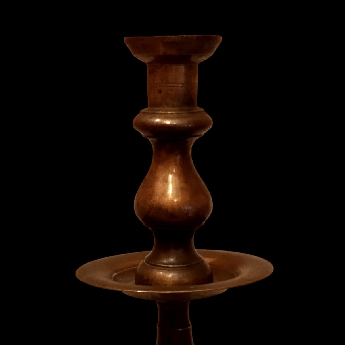 Ottoman Candlestick, Bronze, Height 49 Cm, Türkiye, 19th Century, Ottoman Empire-photo-2