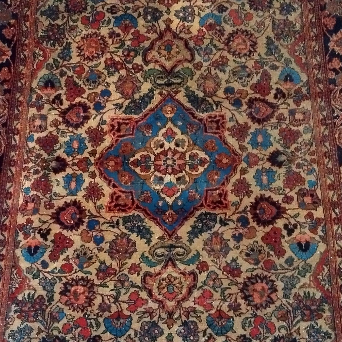 Tabriz Carpet, Kadjar, 127 X 196 Cm, Wool Hand-knotted In Iran In The Second Half Of The 19th Century-photo-4
