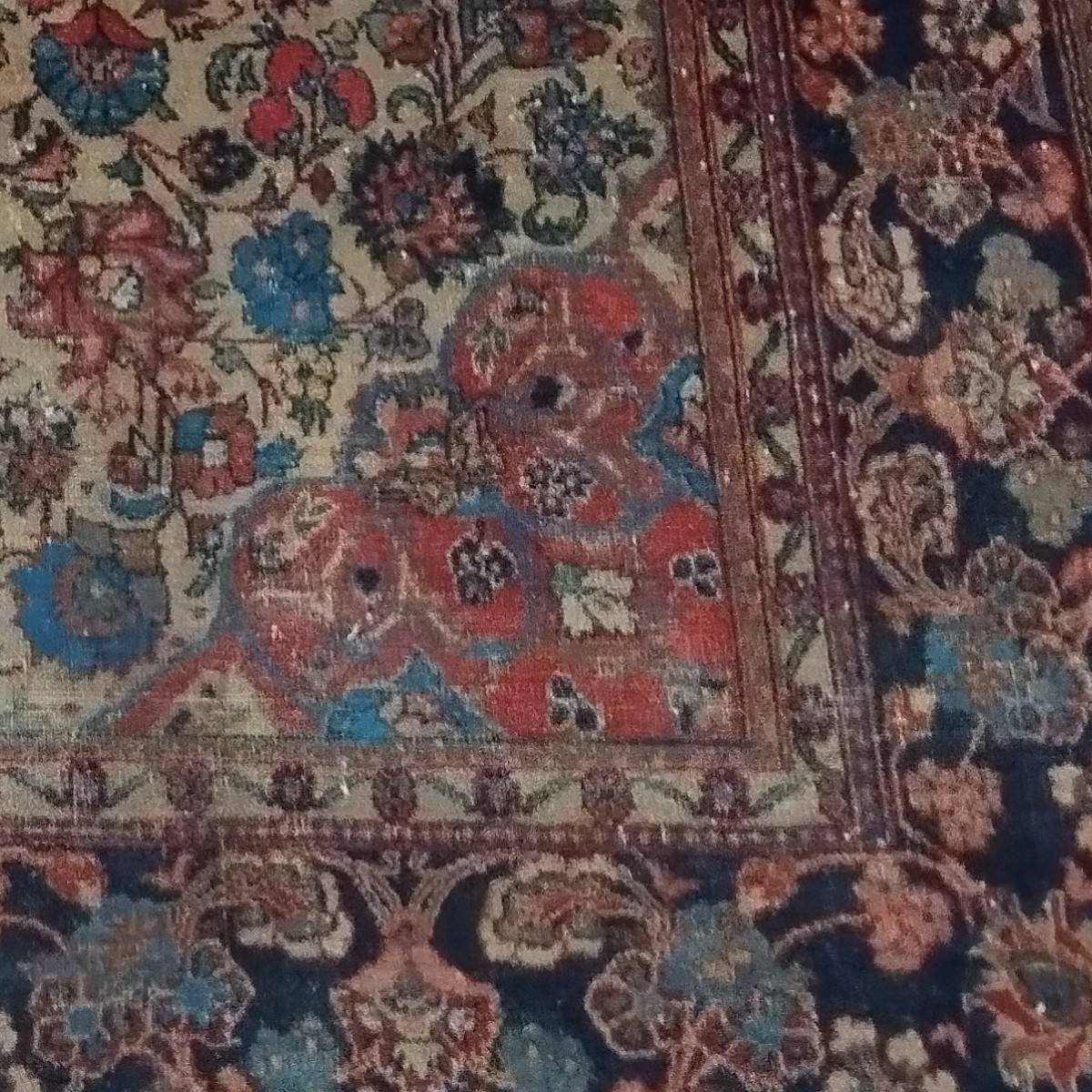 Tabriz Carpet, Kadjar, 127 X 196 Cm, Wool Hand-knotted In Iran In The Second Half Of The 19th Century-photo-5