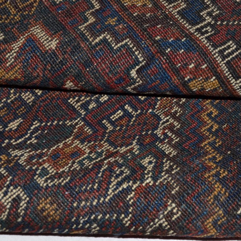 Tapis Khamseh, 111 x 139 cm, laine nouée main, tribus des Khamseh, Iran, région de Shiraz-photo-5