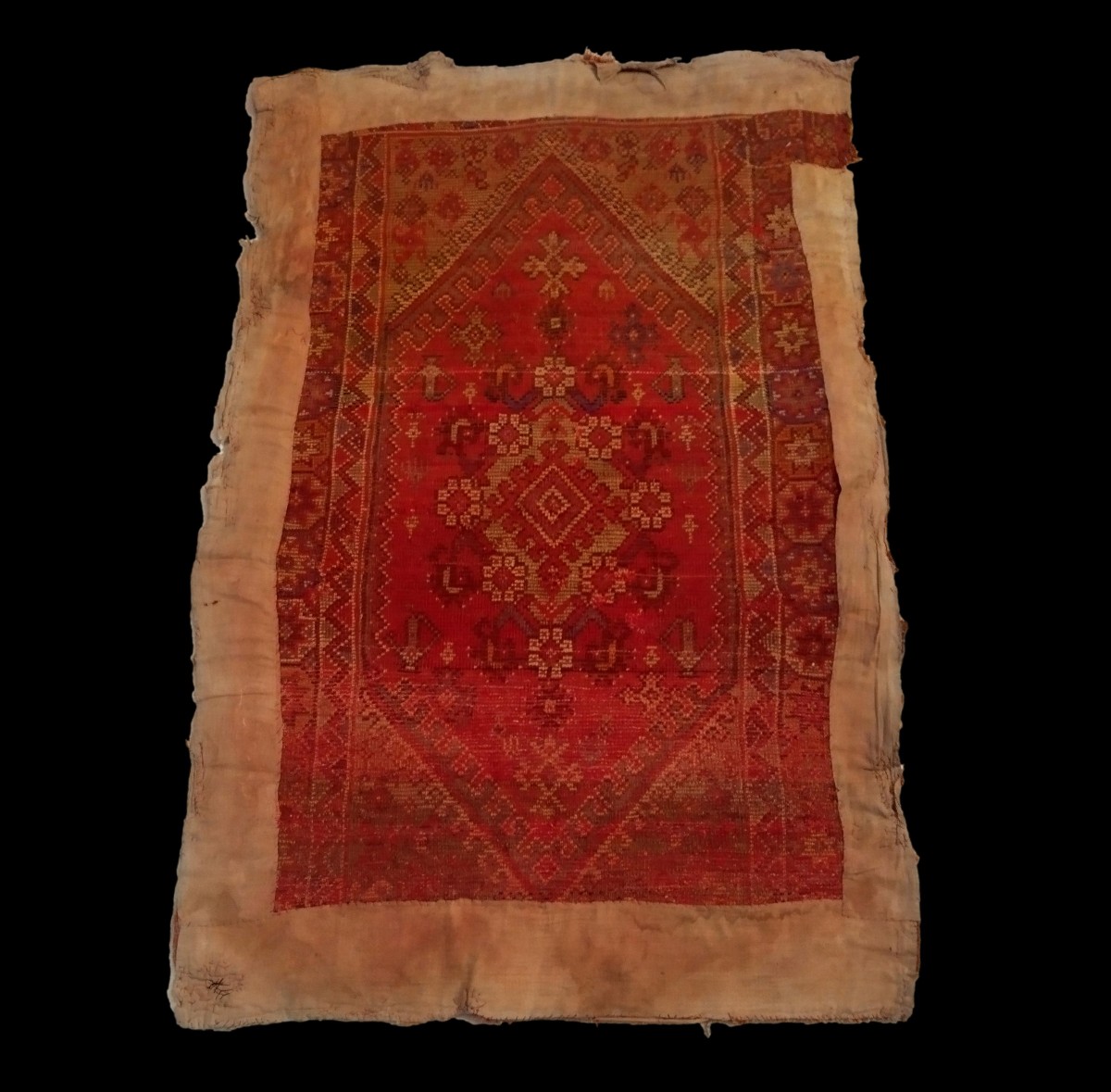 Tapis Kiz ancien, Kirsehir ?, Anatolie, 107 x 160 cm, laine sur laine, bel artefact du XIXème s-photo-3