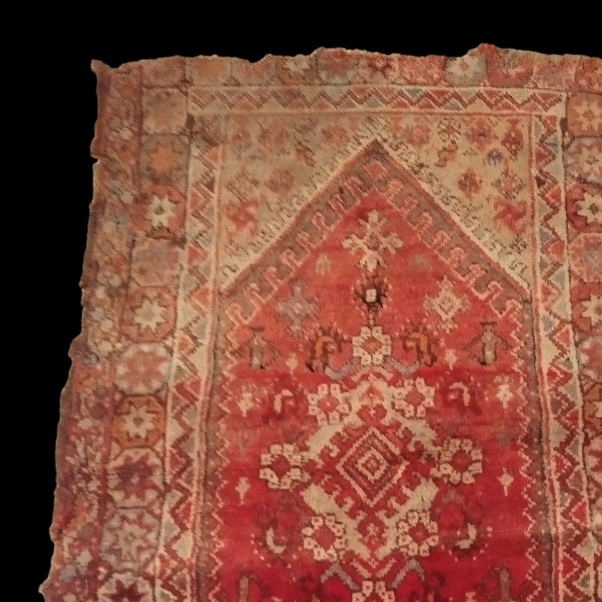 Tapis Kiz ancien, Kirsehir ?, Anatolie, 107 x 160 cm, laine sur laine, bel artefact du XIXème s-photo-4
