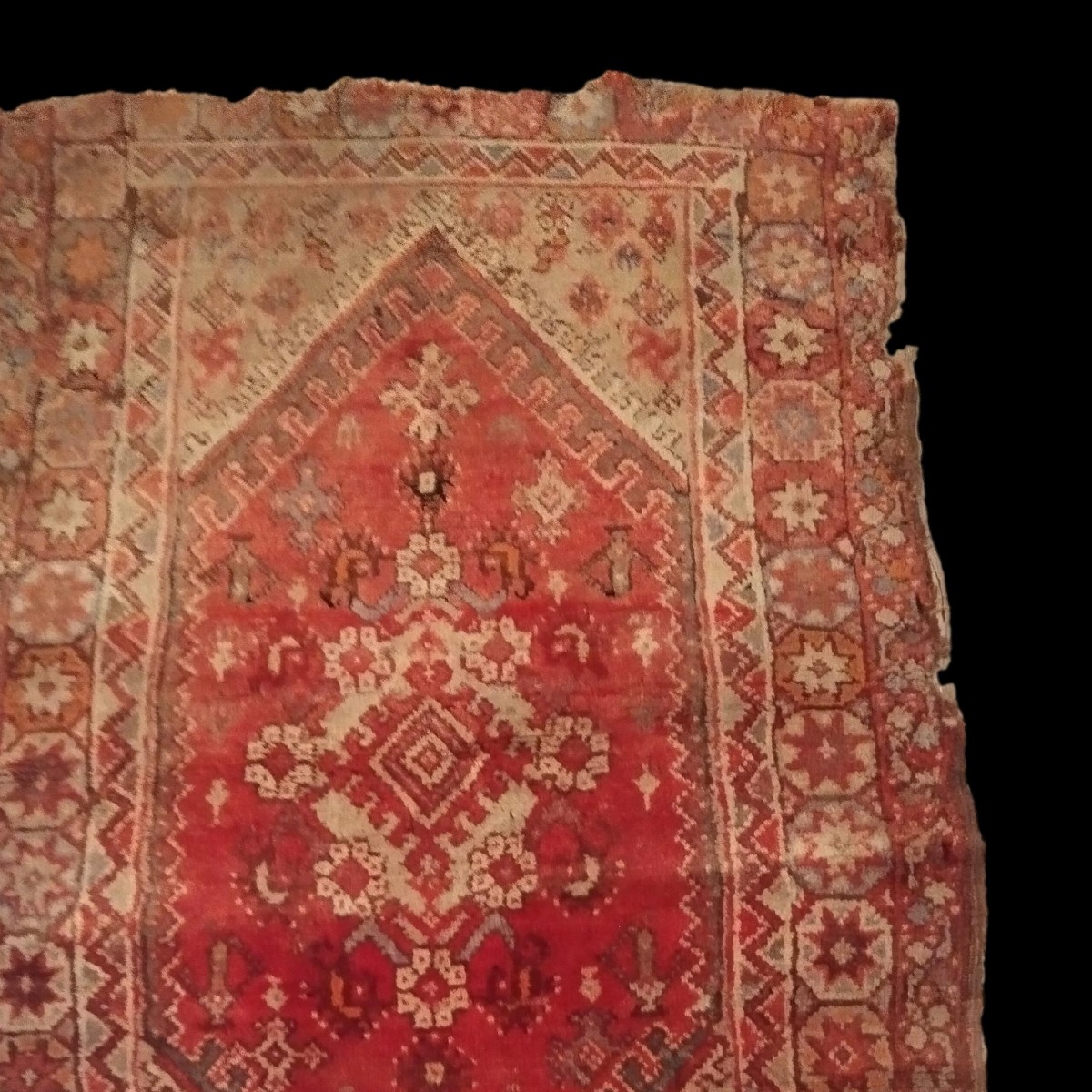 Tapis Kiz ancien, Kirsehir ?, Anatolie, 107 x 160 cm, laine sur laine, bel artefact du XIXème s-photo-1