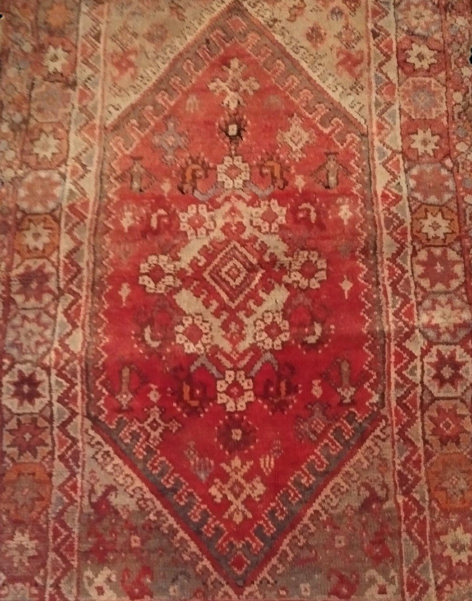 Tapis Kiz ancien, Kirsehir ?, Anatolie, 107 x 160 cm, laine sur laine, bel artefact du XIXème s-photo-2