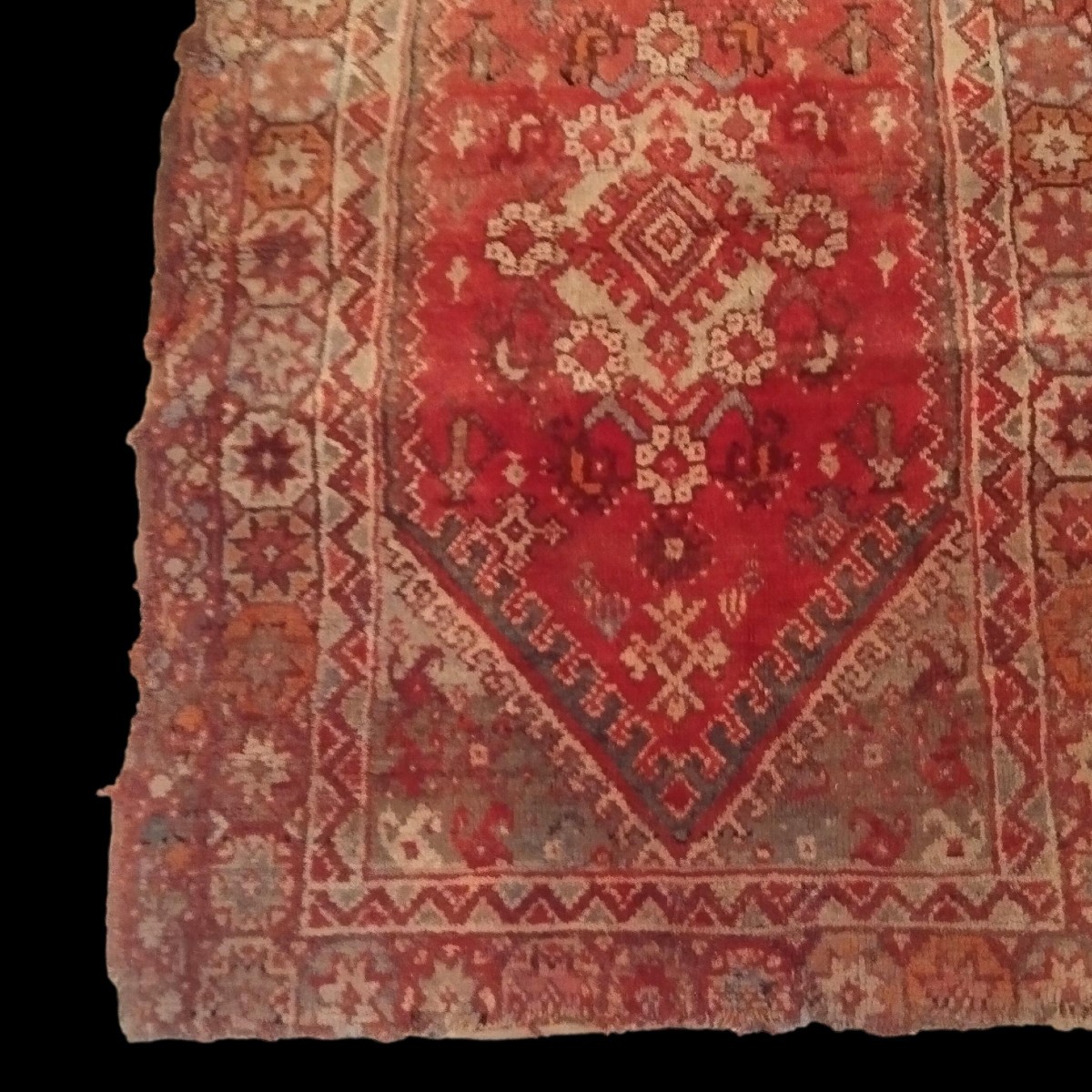 Tapis Kiz ancien, Kirsehir ?, Anatolie, 107 x 160 cm, laine sur laine, bel artefact du XIXème s-photo-3