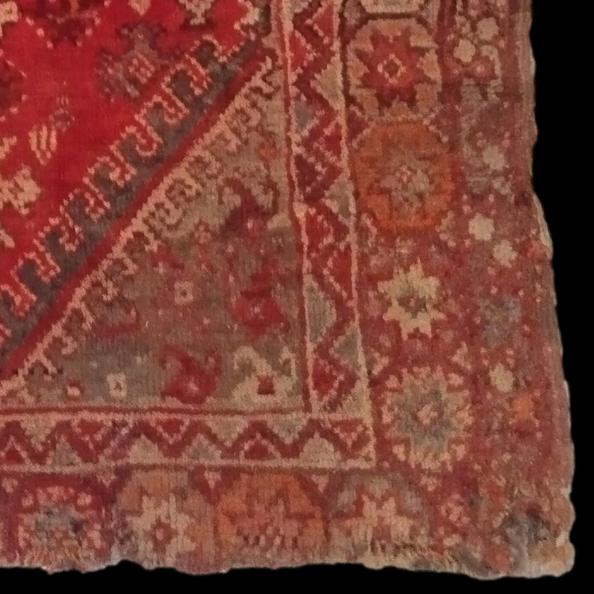 Tapis Kiz ancien, Kirsehir ?, Anatolie, 107 x 160 cm, laine sur laine, bel artefact du XIXème s-photo-6