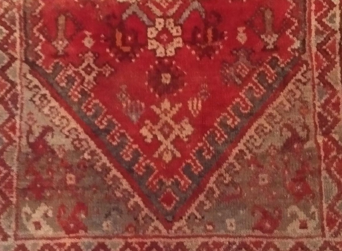Tapis Kiz ancien, Kirsehir ?, Anatolie, 107 x 160 cm, laine sur laine, bel artefact du XIXème s-photo-7