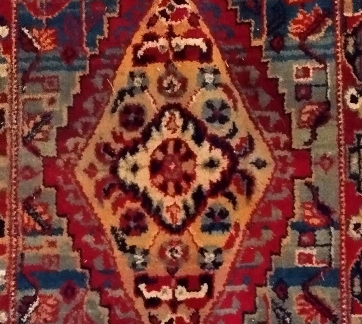 Galerie tapis Mechkabad, 87 x 270 cm, laine nouée main en Iran, parfait état-photo-1