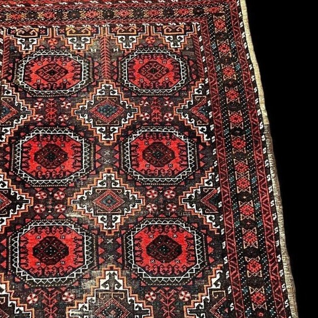 Tapis Baloutche, 95 x 158 cm, laine sur laine nouée main au milieu du XXème siècle, Afghanistan-photo-2