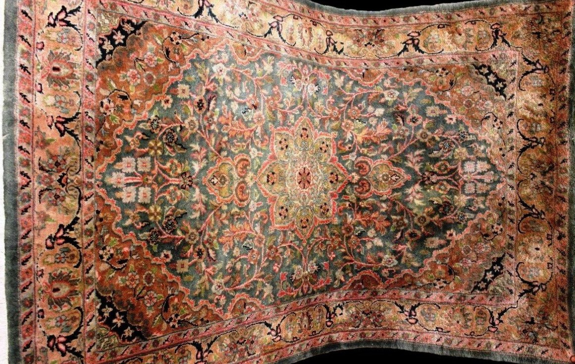 Sarouk Kanchipur Rug, 113 X 182 Cm, Hand-knotted Wool Circa 1980 In Very Good Condition-photo-7