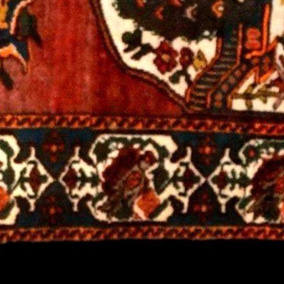 Afshar Peacock Rug, 132 X 198 Cm, Hand-knotted Wool In Iran Circa 1920-1930, Very Good Condition-photo-5