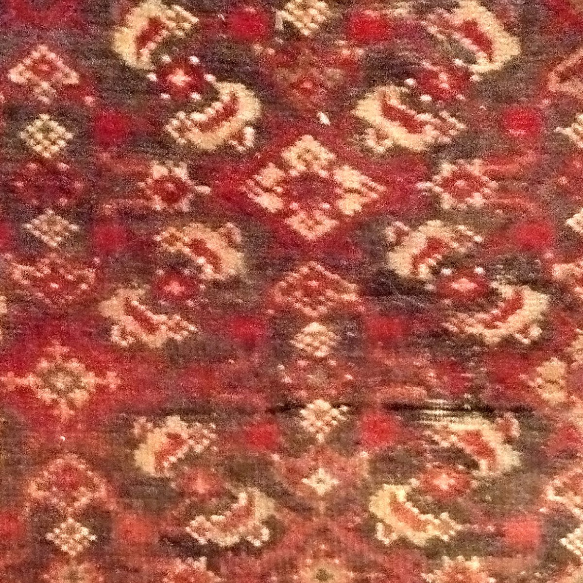 Malayer Carpet, Herati, 127 X 200 Cm, Hand-knotted Wool, Iran, Late 19th Century, Used Condition-photo-3