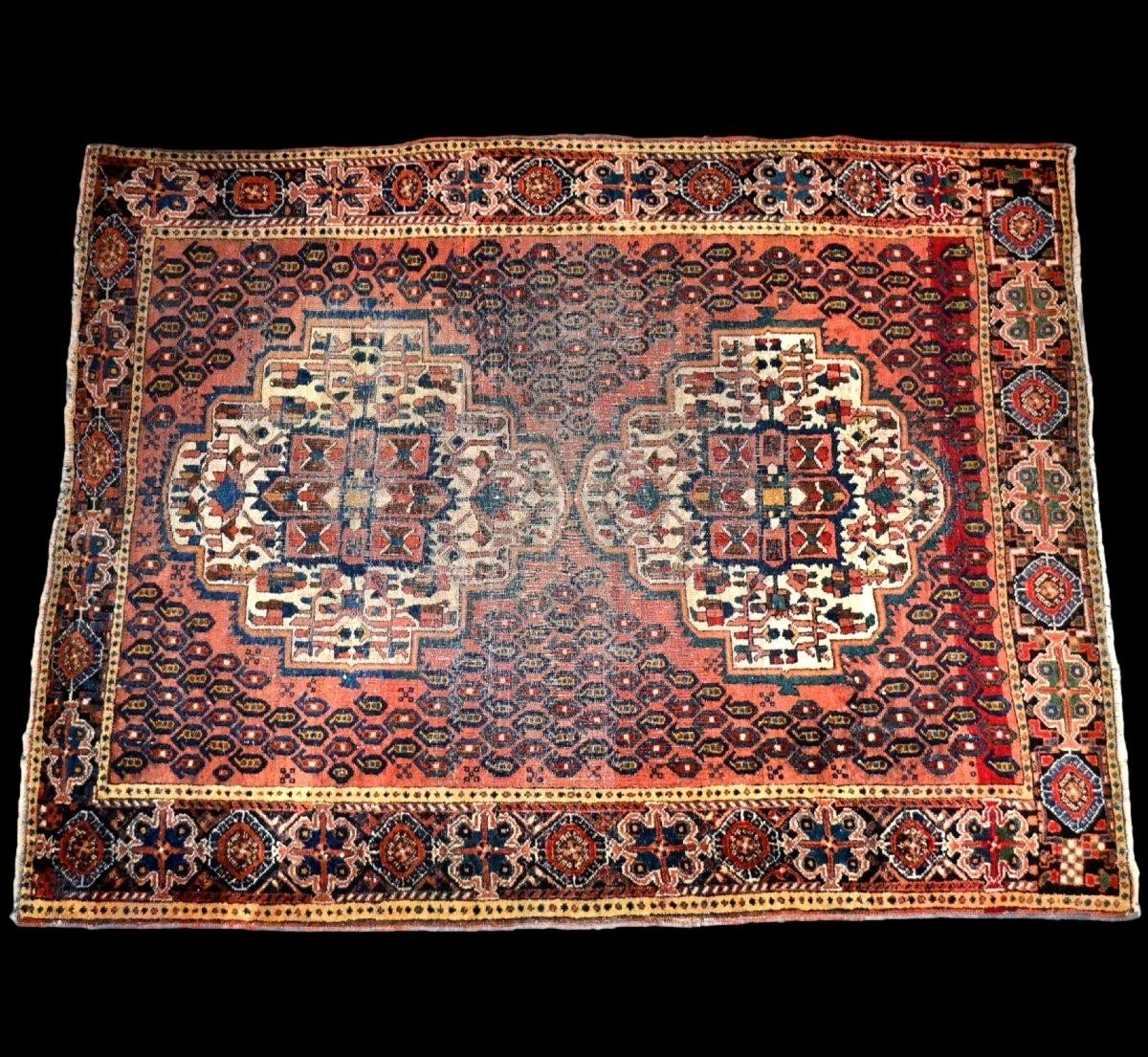 Tapis Afshar, 120 x155 cm, laine nouée main, Deh-shotoran, Iran, fin XIX ème début XXème siècle-photo-2