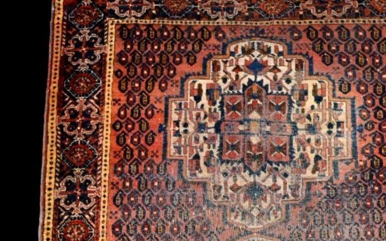 Tapis Afshar, 120 x155 cm, laine nouée main, Deh-shotoran, Iran, fin XIX ème début XXème siècle-photo-4