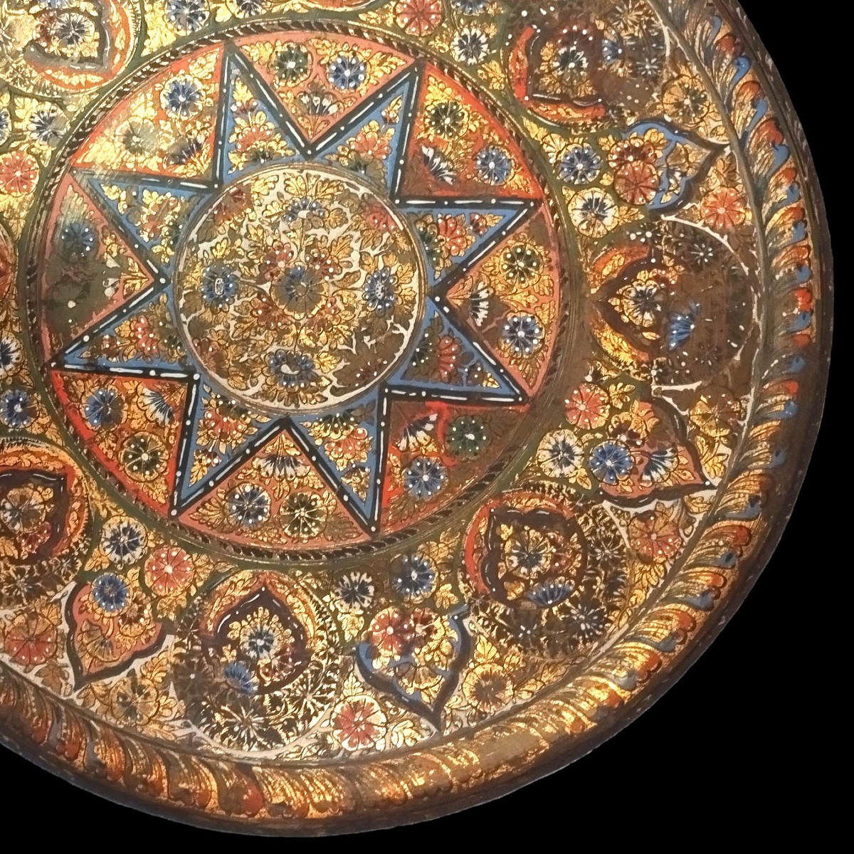 Turkish Delight Tray, Hand-enameled Brass, Ottoman Empire, Late 18th To Early 19th Century, Türkiye-photo-2