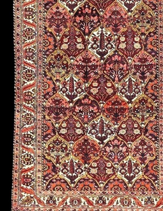 Tapis Bakhtiar en galerie, 150 x 302 cm, laine nouée main en Iran vers 1970 en parfait état-photo-2