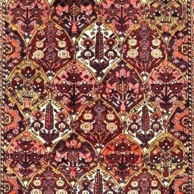 Tapis Bakhtiar en galerie, 150 x 302 cm, laine nouée main en Iran vers 1970 en parfait état-photo-4