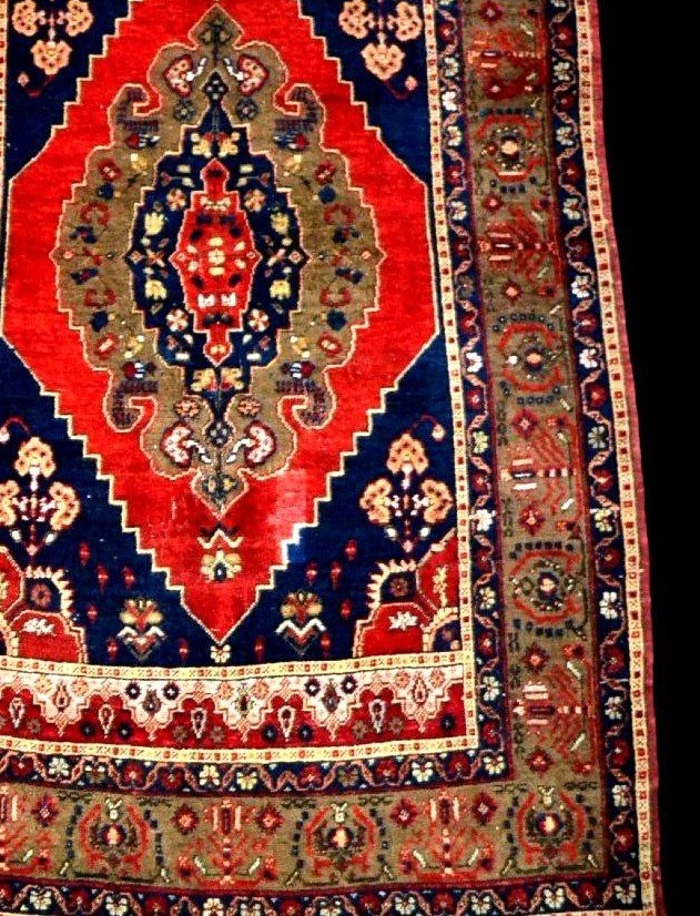 Tapis Kutaya ou Kutalaya ancien, 114 x 203 cm, laine/laine nouée main, Empire Ottoman, Turquie-photo-3