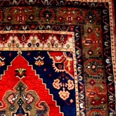 Tapis Kutaya ou Kutalaya ancien, 114 x 203 cm, laine/laine nouée main, Empire Ottoman, Turquie-photo-5