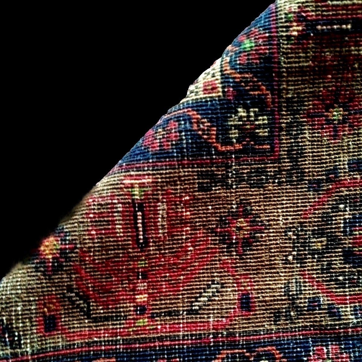 Tapis Kutaya ou Kutalaya ancien, 114 x 203 cm, laine/laine nouée main, Empire Ottoman, Turquie-photo-6