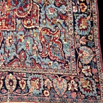 Tapis Ghoum daté de 1923, 137 x 199 cm, laine & soie nouées main, signé,  Iran-photo-7