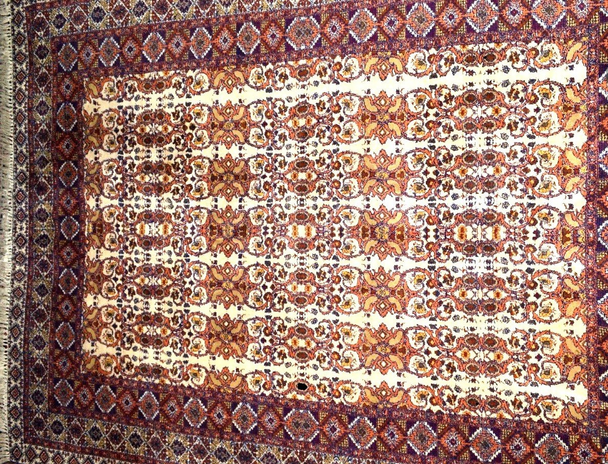 Tapis Marrakech, 255 cm x 355 cm, laine nouée main vers 1980 , grand passage, parfait état-photo-2