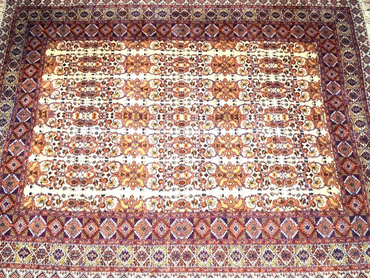 Tapis Marrakech, 255 cm x 355 cm, laine nouée main vers 1980 , grand passage, parfait état-photo-3