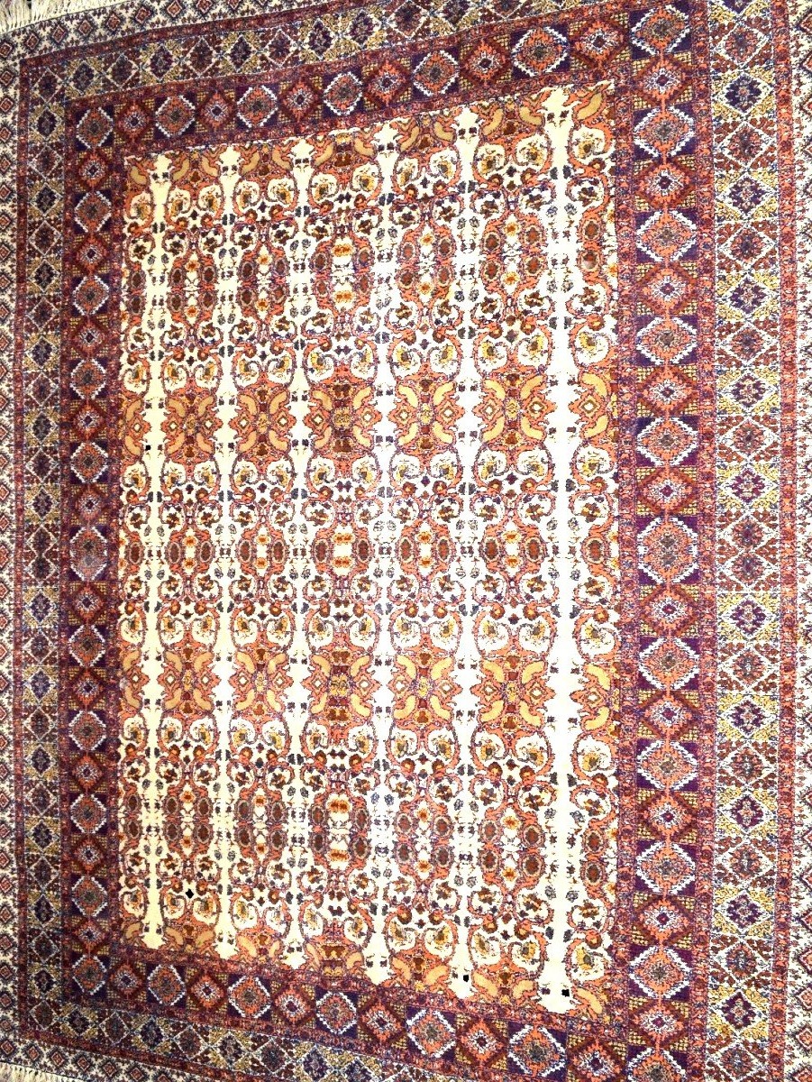 Tapis Marrakech, 255 cm x 355 cm, laine nouée main vers 1980 , grand passage, parfait état-photo-4