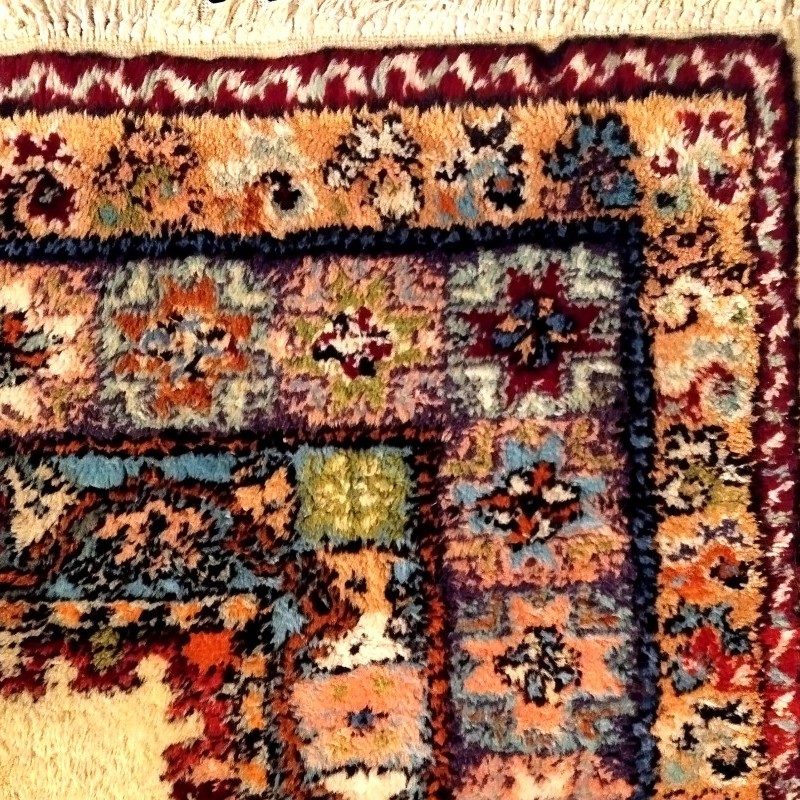 Tapis "R'bati", Rabat, 162 x 205 cm, laine nouée main au Maroc , 1980, en très bon état-photo-1