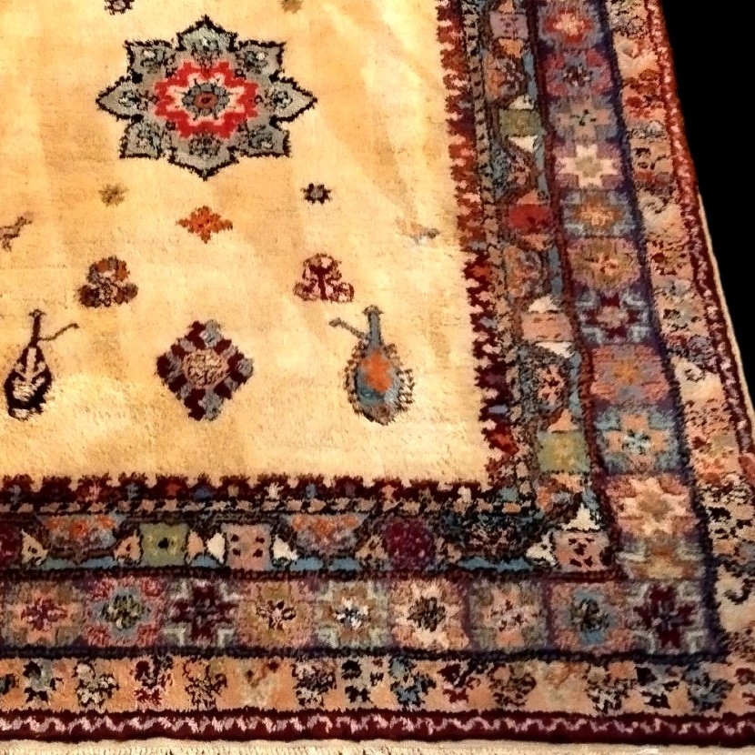 Tapis "R'bati", Rabat, 162 x 205 cm, laine nouée main au Maroc , 1980, en très bon état-photo-6