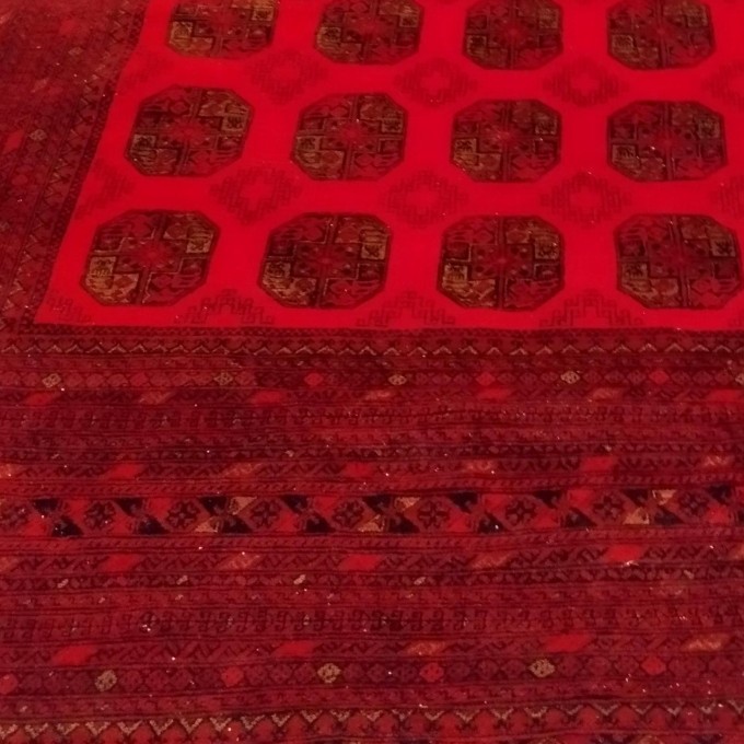 Afghan Rug, Large Size, 250 X 345 Cm, Hand-knotted Wool In Afghanistan Circa 1980, Good Condition-photo-4