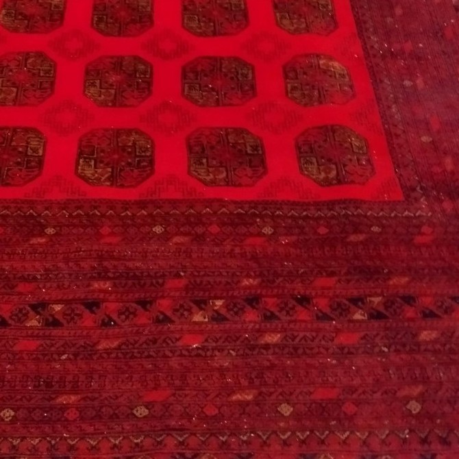 Afghan Rug, Large Size, 250 X 345 Cm, Hand-knotted Wool In Afghanistan Circa 1980, Good Condition-photo-5