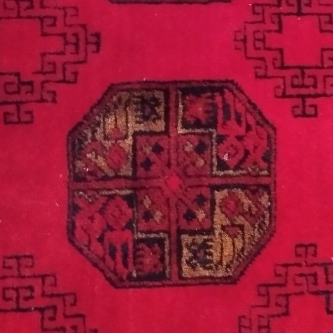 Afghan Rug, Large Size, 250 X 345 Cm, Hand-knotted Wool In Afghanistan Circa 1980, Good Condition-photo-6