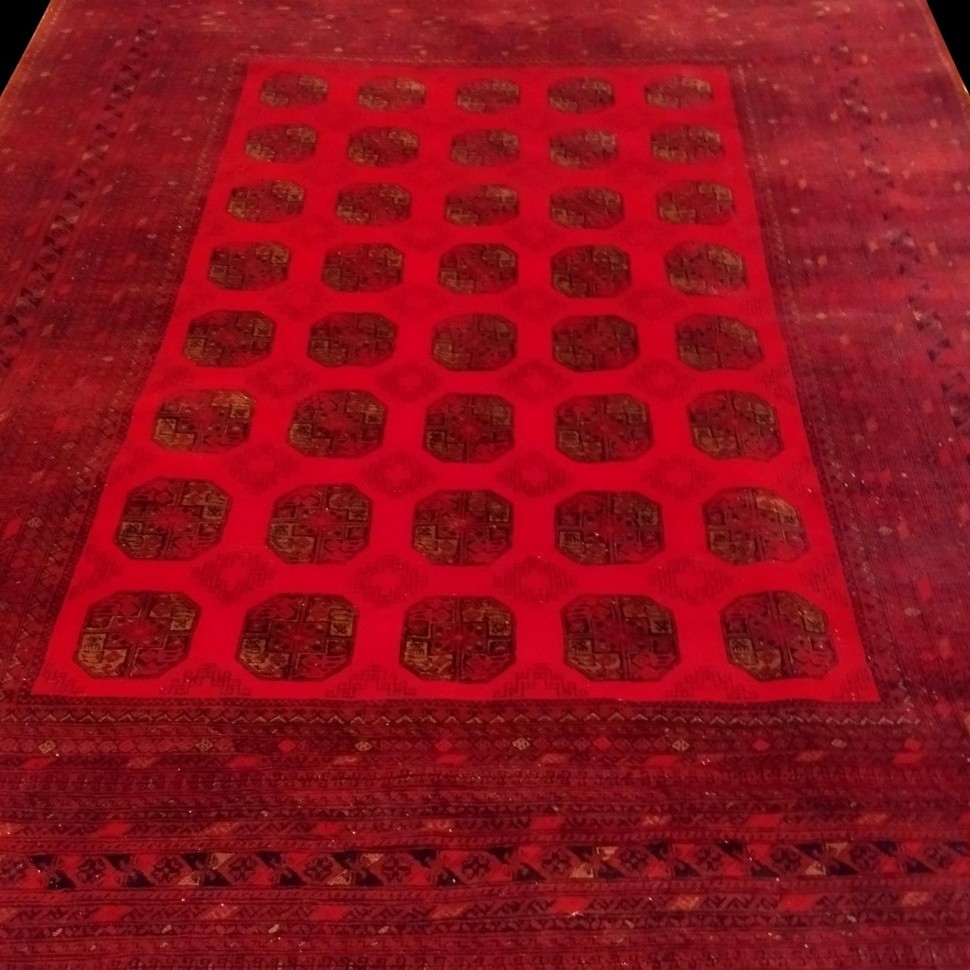 Afghan Rug, Large Size, 250 X 345 Cm, Hand-knotted Wool In Afghanistan Circa 1980, Good Condition